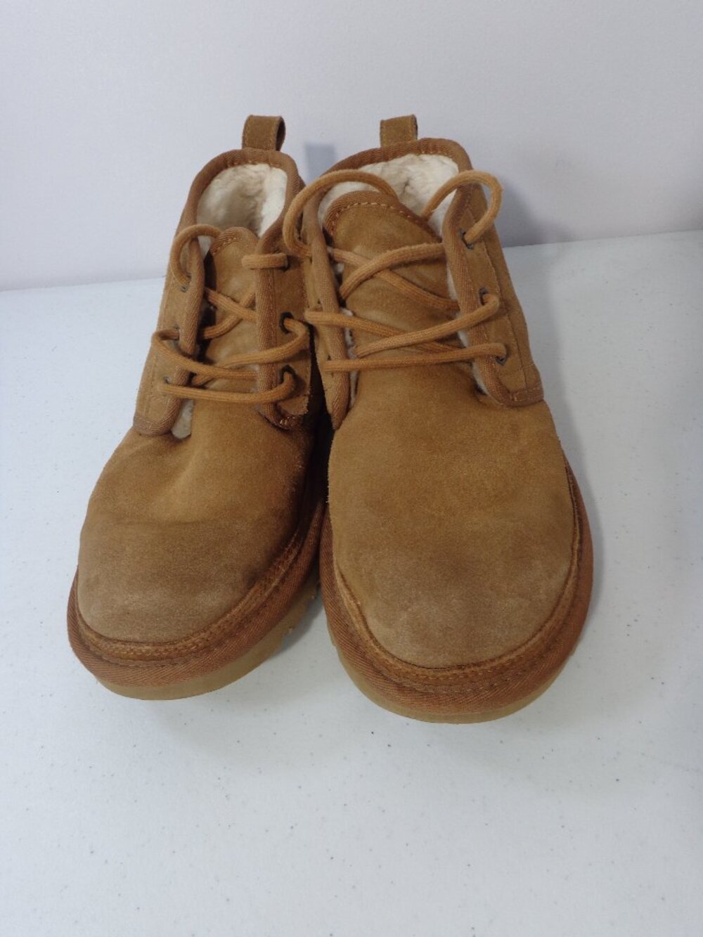 UGG 1094269 Neumel Chestnut Brown Suede Fur Low Women's Boots Size 8